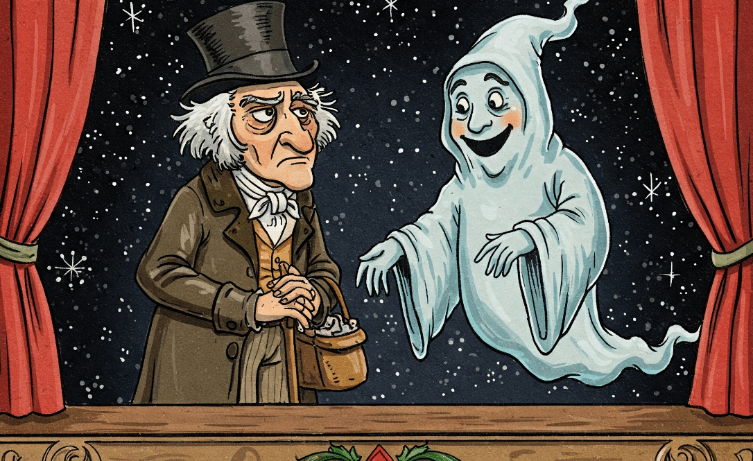 Poppentheater Ronzebons: Mijnheer Scrooge en het kerstspook