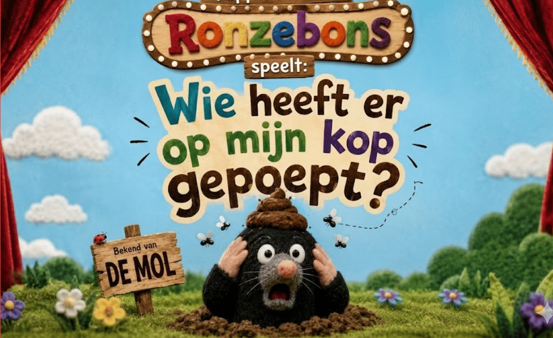 Poppentheater Ronzebons: Wie heeft er op mijn kop gepoept?